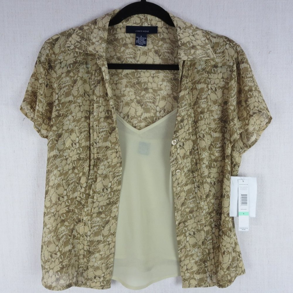Jones wear Blouse w/ detachable camisole Size 8